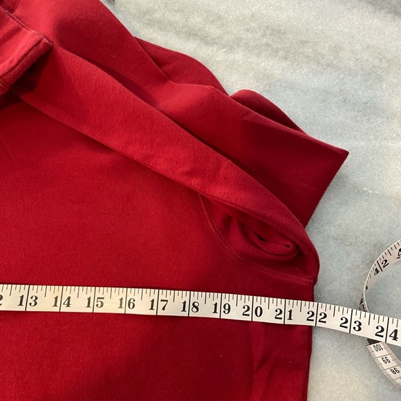 L.L. Bean Size XL Long Sleeve Cotton Turtleneck Pullover Shirt Dark Red Layer - Picture 8 of 11